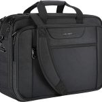 KROSER Laptop Bag XXL Laptop Briefcase Fits Up to 18 Inch Laptop Water-Repellent Gaming Computer Bag Shoulder Bag Expandable Capacity for Travel/Business/School/Men-Black